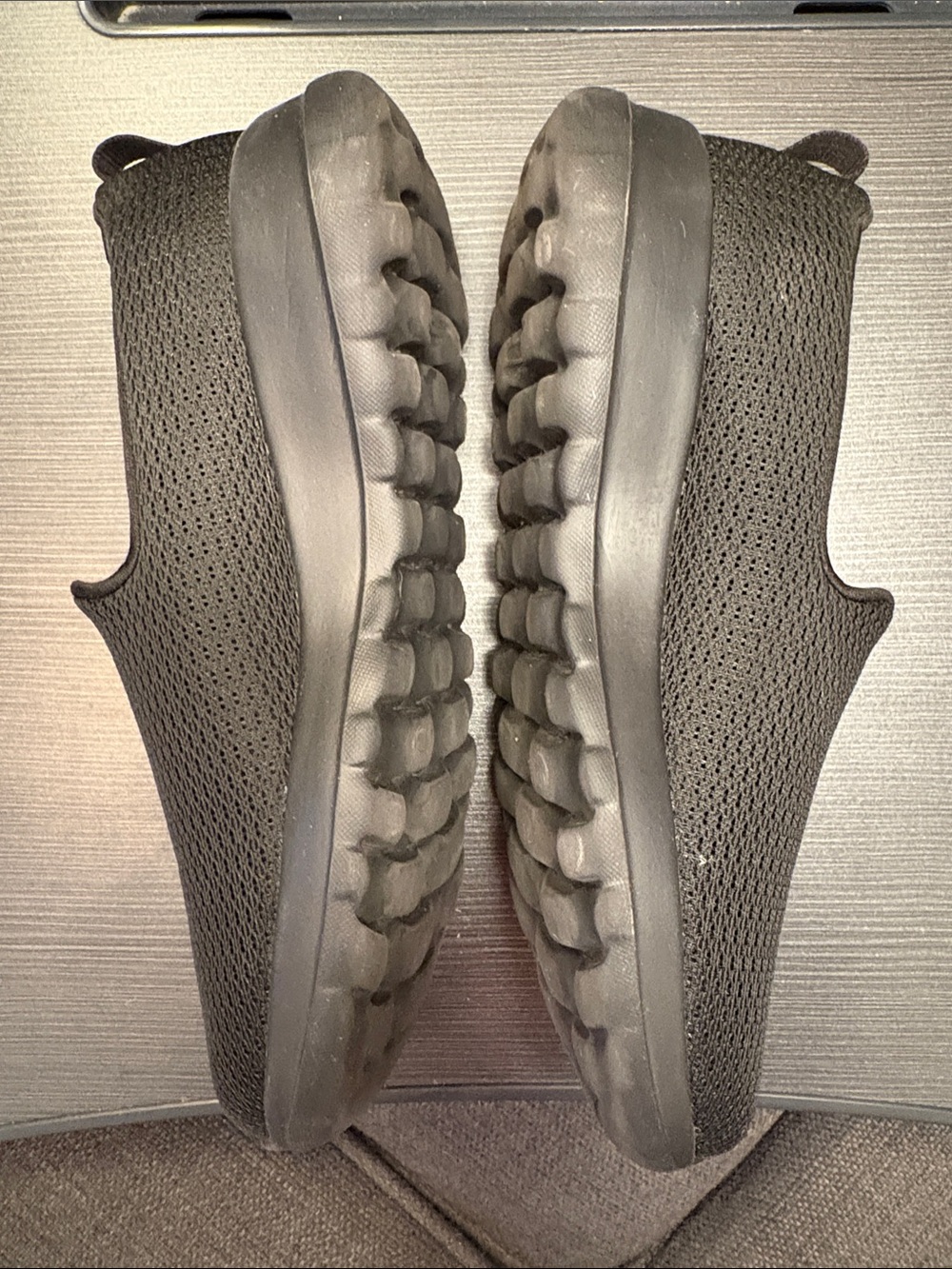 Skechers Black Slip-On Mesh Casual Sneakers - Picture 2 of 5